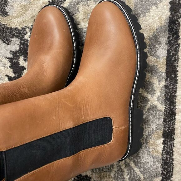 J. Crew Gwen lug-sole high-shaft Chelsea boots in leather Item BA187* - Picture 7 of 8